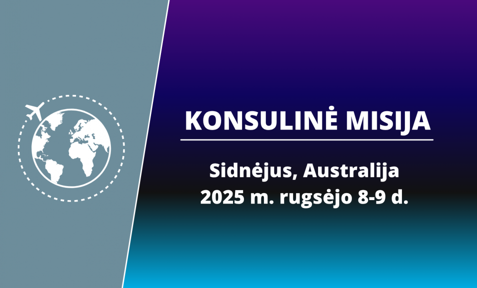 Konsulinė misija Sidnėjuje rugsėjo 8-9 d.