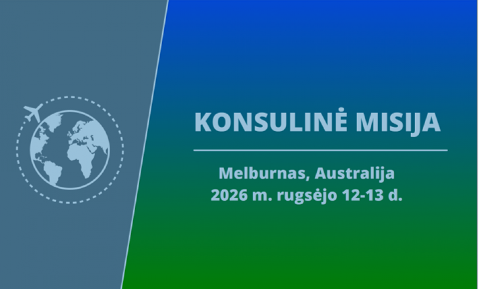 Rugsėjo 12-13 d. rengiama konsulinė misija Melburne, Australija
